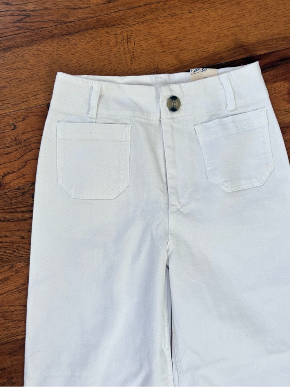 Pilcro The Skipper White Wide-Leg Cropped Jeans by Anthropologie | 27 - Picture 8 of 12